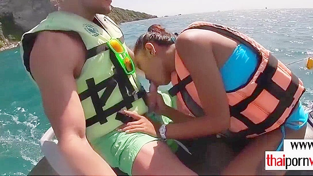 Outdoor JAV Threesome - Hot Teens 18+  Worship Big Cocks Together