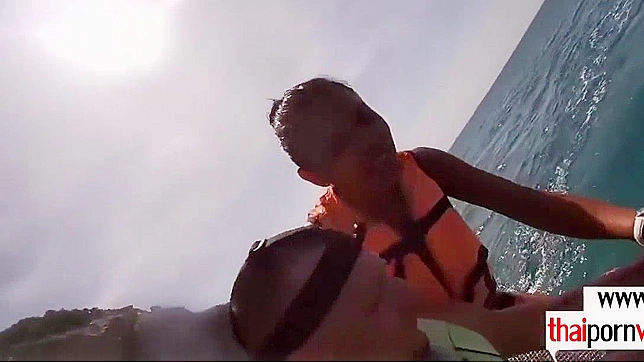 Outdoor JAV Threesome - Hot Teens 18+  Worship Big Cocks Together
