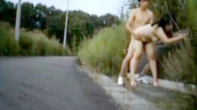 Japanese Lovers Get Naughty Outside – Raw Sex in Wilderness
