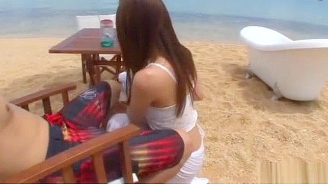 Seductive JAV Beauty Enjoys Steamy Beachside Sex Play