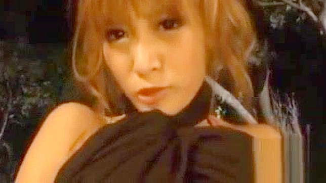 Outdoor JAV Sex Scene With Sexy Chick Jerking Off Her Man