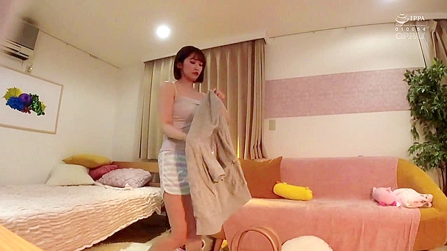 Roommate Bangs Tight Japanese Pussy Until She Cums Hardly!