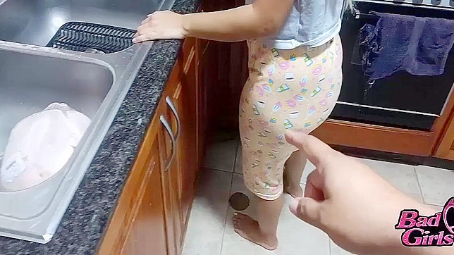 Sneaky Niece Steals Cash from Uncle; Gets Fucked in the Kitchen