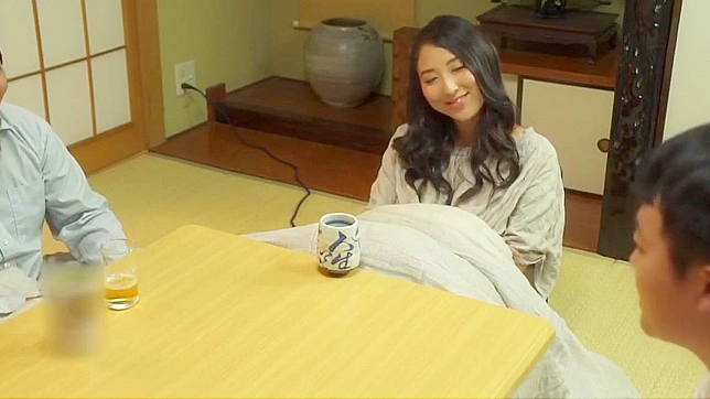 Enchanting Stepmother Temptation on Kotatsu Cunnilingus Delight