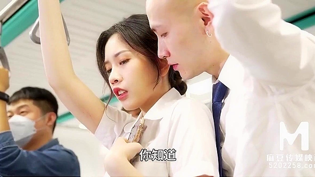 Lin Yan’s Sexy Ride Ends With Hot Office Sex On Metro Train