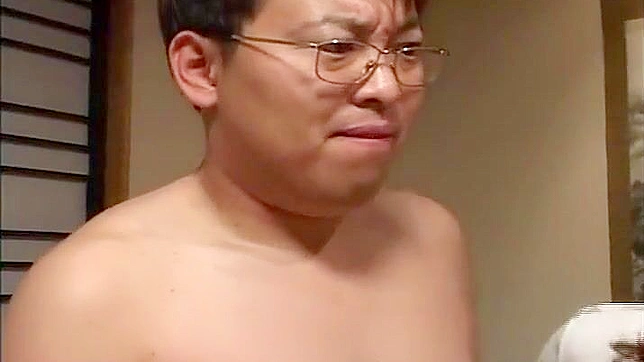 Japanese Wife Betrays Her Man with Strangers Right Before His Eyes