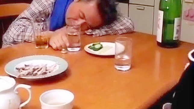 Japanese MILF Conquers Hubby's Friend While He Watches Live