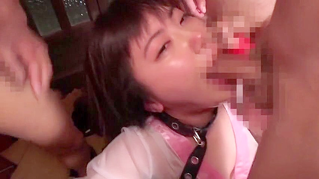 Plump Japanese Slut Gets Fucked Hard By Two Dicks