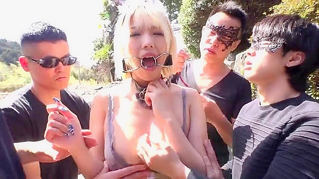 Humiliated Tied Japanese Slave Mio Takes Massive Cock Publicly