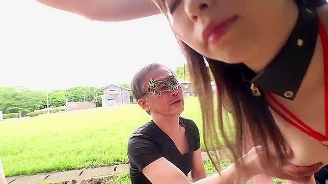 Seductive Japanese Beauty Bound Outdoors for Ultimate Pleasure