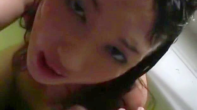 Seductive Japanese Beauty Erika Takes Hot Shower Outdoors