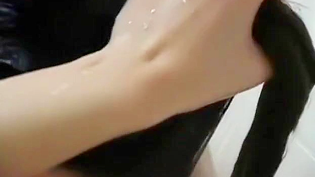 Seductive Japanese Beauty Erika Takes Hot Shower Outdoors
