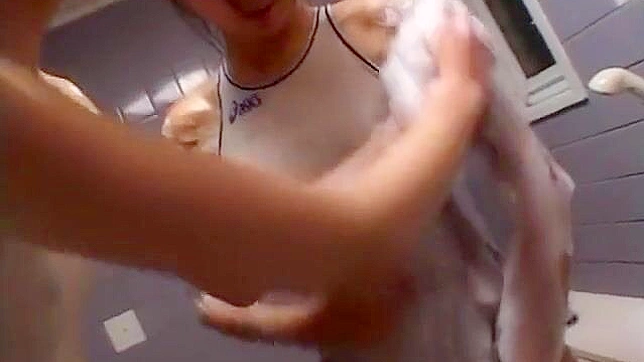 Airu Kaede's Tiny 18+ Tits Tease in Fiery Shower Fuck Fest
