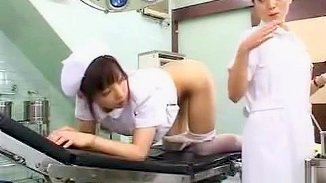 Sexy Japanese MILF Nurse Gets Anal with Coworker’s Dildo