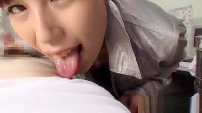 Seductive JAV Doc Deepthroats Lucky Patient for Steamy Sex