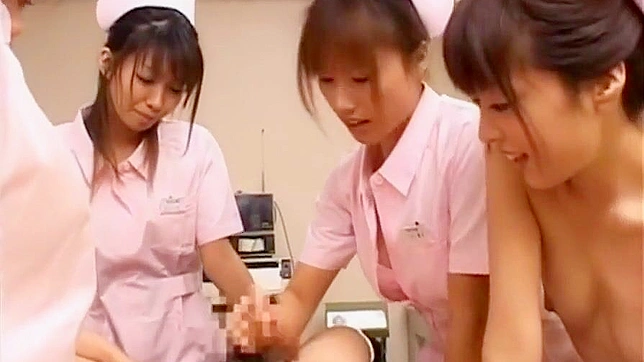 Thirsty JAV Nurses Spoil and Pleasure Their Lucky Patient