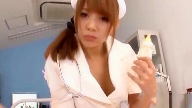 Seductive Japanese Beauty Tempts Nurse With Hot Tit Action