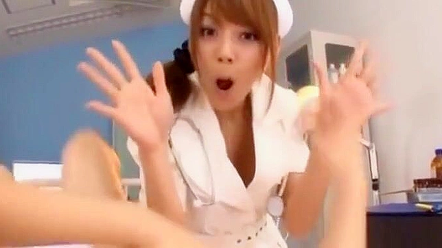 Seductive Japanese Beauty Tempts Nurse With Hot Tit Action