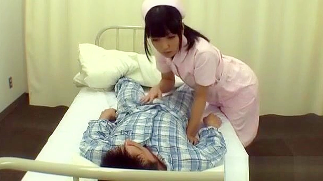 Excited JAV Nurse Enjoys Threesome with Two Big Dicks