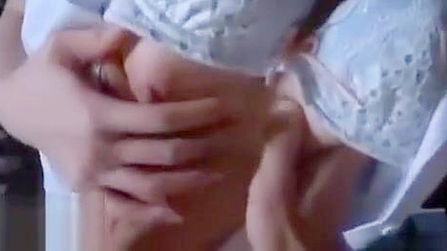 Sultry Japanese Nurse Tempts In Tight White Pantyhose