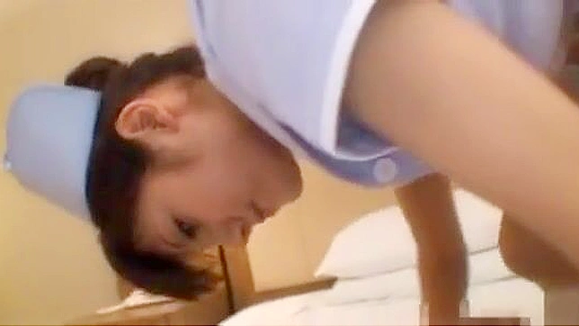 Seductive Japanese Nurse Slurping Hard Cock in POV Action