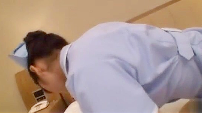 Seductive Japanese Nurse Slurping Hard Cock in POV Action