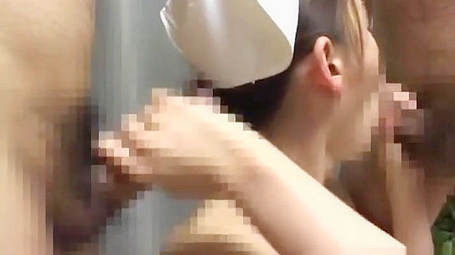 Sexy Nurse Ai Himeno’s Hot Threesome Blowjob Action!