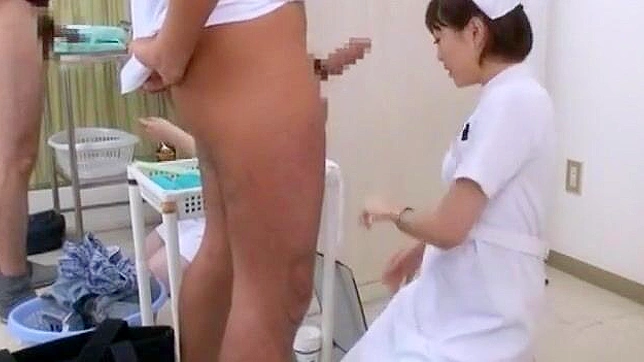 Jap Beauties Yuri & Friends in Hot Nurse Threesome Action