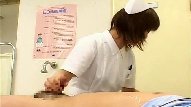 Seductive Nurse Tempts Him into Passionate Handjob Delight