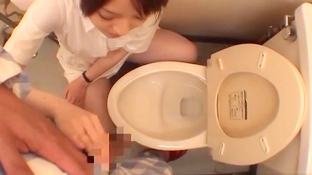 Ria Sakurai’s Hot JAV Blowjob in Public Restroom Stall