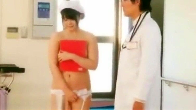 Luscious Japanese Nurse Strips Uniform for Steamy Hospital Sex