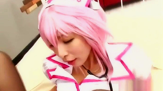 Pink-Haired Nurse JAV Star Toys Herself Sensually