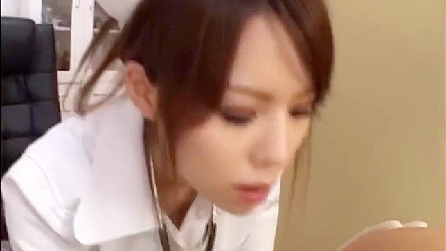 Seductive Japanese Mistress with Latex Gloves Delivers Sensual BJ