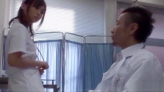 Naughty Japanese Nurse Slurping Hard Dick POV Style