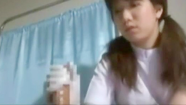 Seductive Japanese Nurse Gives naughty Handjob & teasing CFNM Showdown