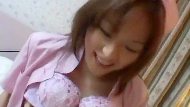 Naughty Japanese Nurse Rides Hard Cock Until She Cums