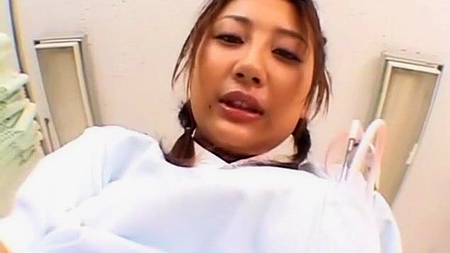Sultry Japanese Nurse Gets Roughly Fingered While Nipples Get Twisted