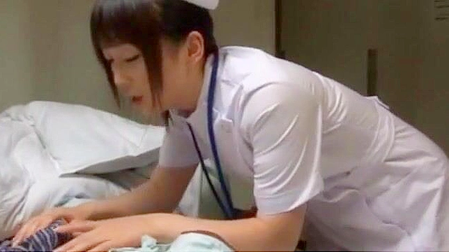 Seductive Japanese Nurse Masturbating While Devouring Cock