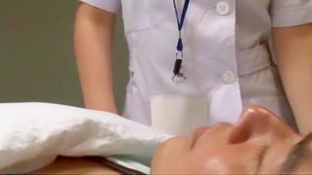 Seductive Japanese Nurse Masturbating While Devouring Cock