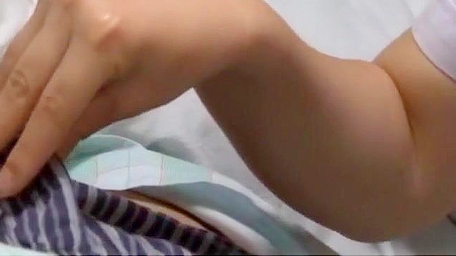 Seductive Japanese Nurse Masturbating While Devouring Cock