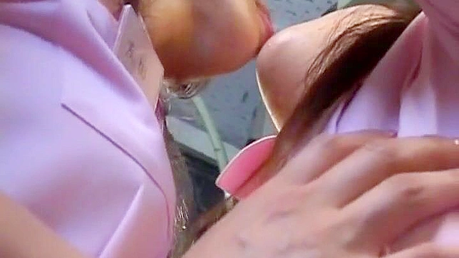 Sexy Japanese Nurse in Fishnets Receives Massive Facial Load