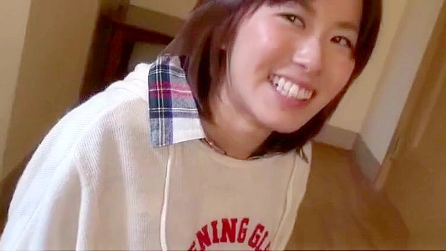 Uniformed Japanese Beauty Tempts & Takes It Hard Live