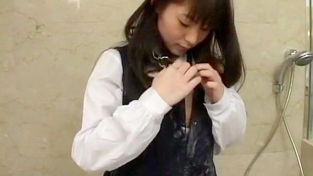 Seductive Japanese Beauty in Hot Shower - A Tiny 18+ Tit Tease Delight