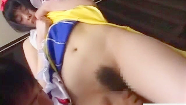 Teens 18+  in JAV Cosplay Show Off Hairy Cunts for Hot Fun