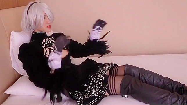 Stocking-clad JAV Goddess Tempts with Sultry Sex Acts