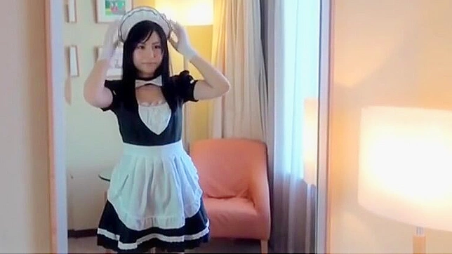 Seductive JAPANmaid Teases in Latex Gloves Before Hot Sex Showdown