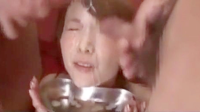 Stunning Japanese Girl 18+ Squirts Amidst a Hot Bukkake Session