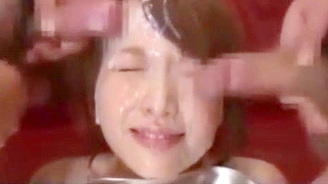 Stunning Japanese Girl 18+ Squirts Amidst a Hot Bukkake Session