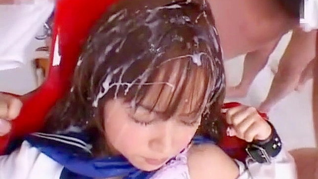 Seductive JAV Cutie Gets Hair Cum-Shot Makeover Drenched in Bliss