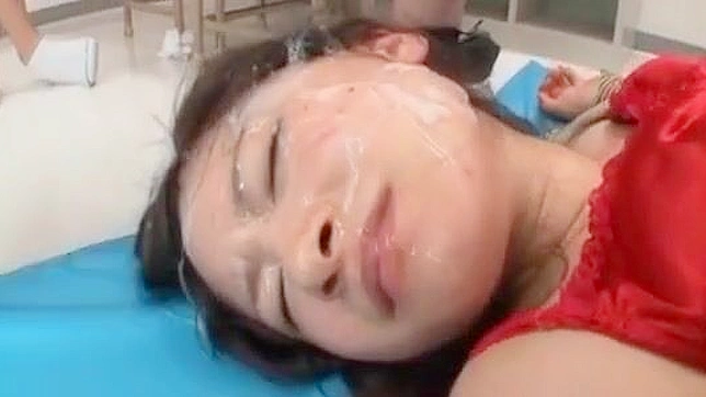 JAV Goddess Facesplattered by Cum in Sensual Orgasmic Showdown